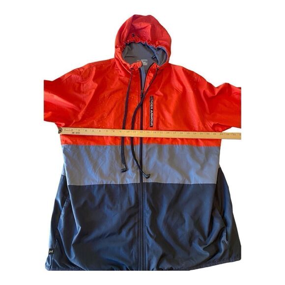 Under Armour Full Zip Windbreaker Training Jacket w/ built In Earbuds. Mens 2XL - Picture 8 of 12